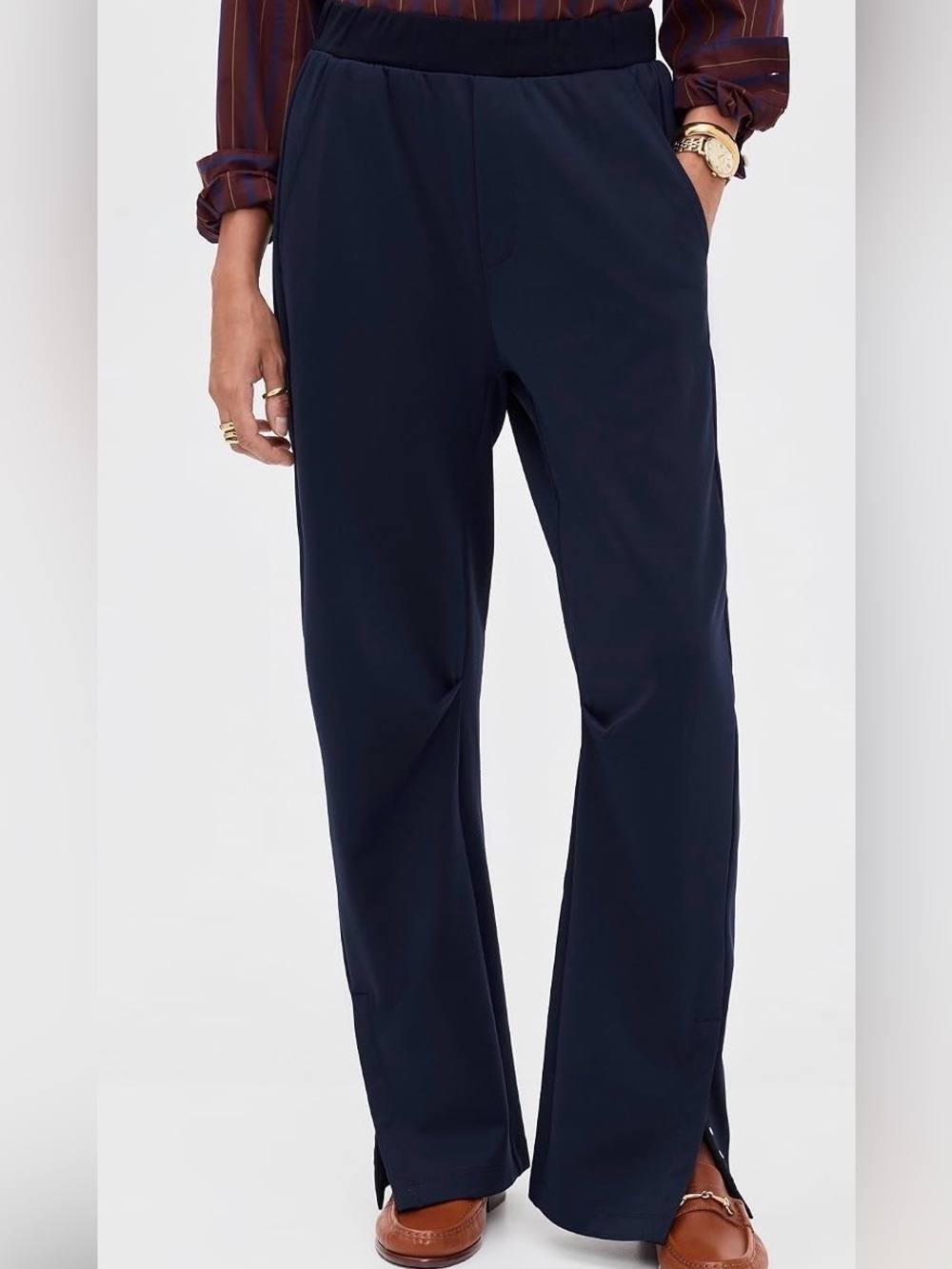 Jamie Haller The Track Snap Pants Deep Navy Size S $495
